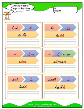 ı sesi Grubu Çalışma Sayfaları